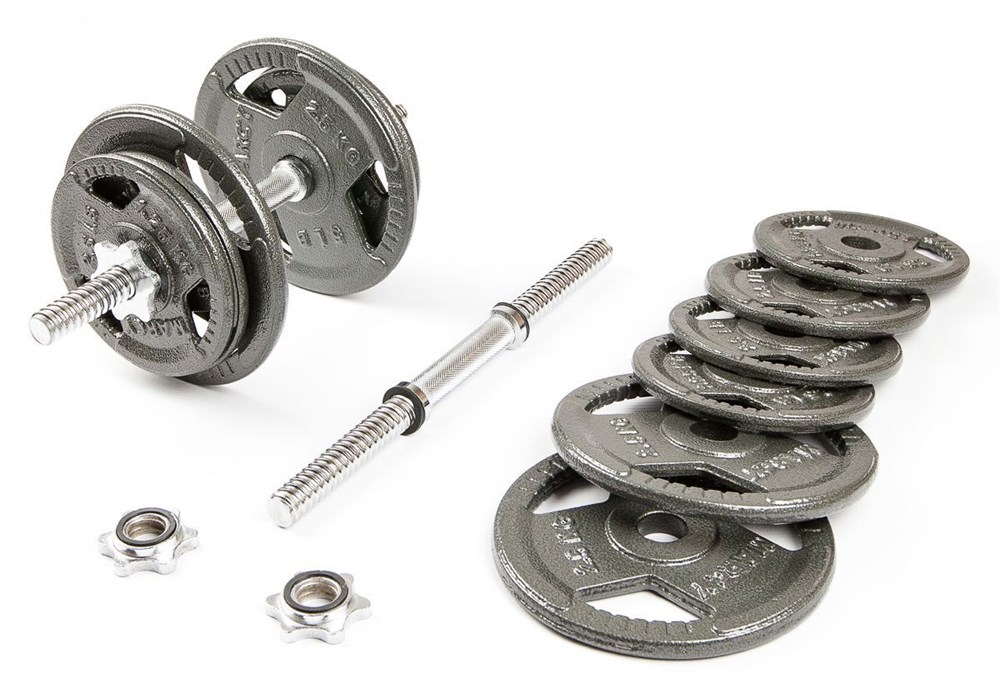 Набор гантелей с железной ручкой HAMMERTONE 2x11,5кг - фото 9668