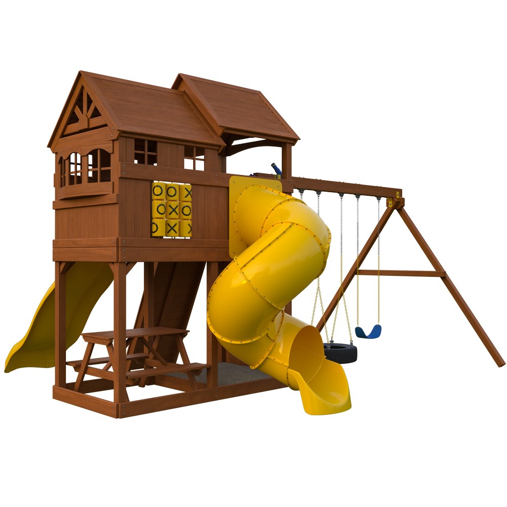 Детский игровой комплекс Newsunrise с винтовой горкой-трубой - фото 5962
